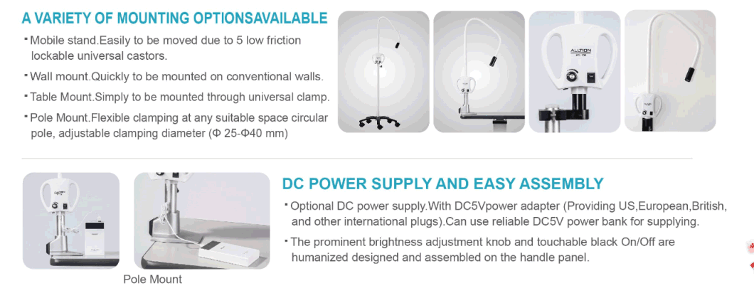 Ael-100 Medical Exam Lamp with LED Illumination System for Surgery Surgical Operation Operating