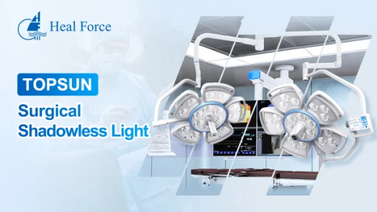 Heal Force Best Selling Surgical Shadowless Lamp Halogen and LED Shadowless Surgical Examination Floor Standing Mobile Operation Light